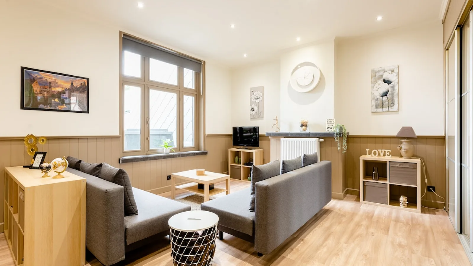 Living room of a holiday apartment at Enjoy Bruges